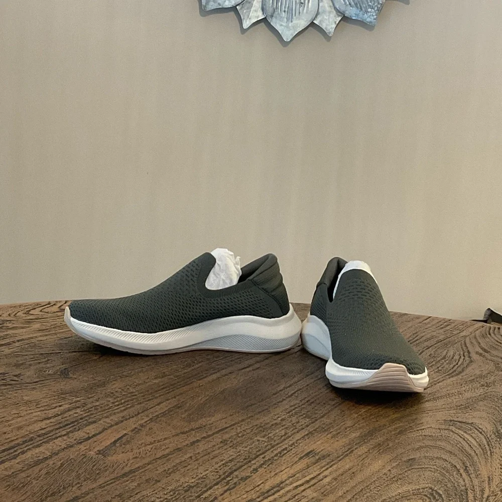 Ryka Dark Green Slip-On Sneakers